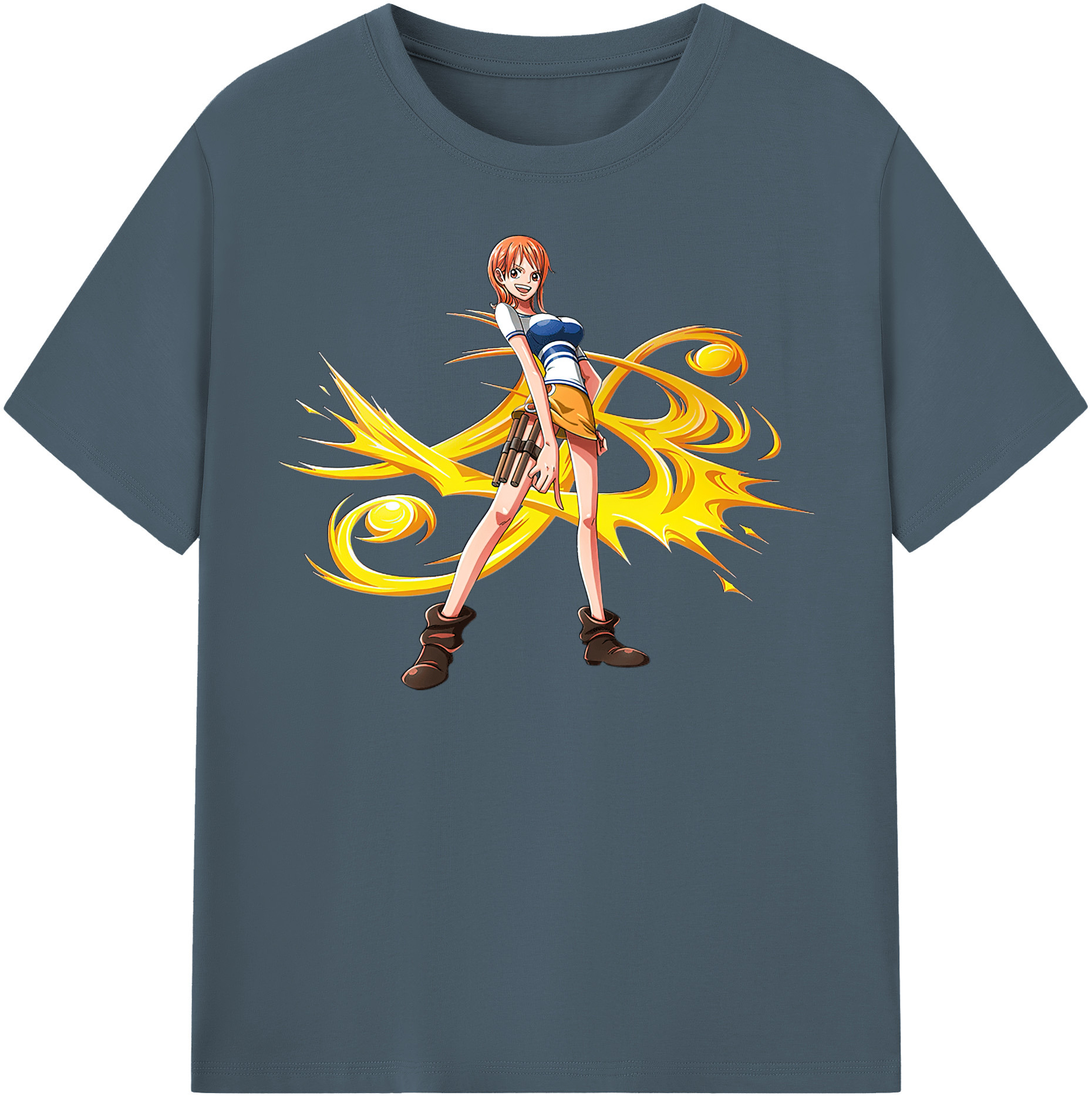 ワンピース ナミ ONE PIECE Nami 綿100％半袖Tシャツ（フロントプリント）